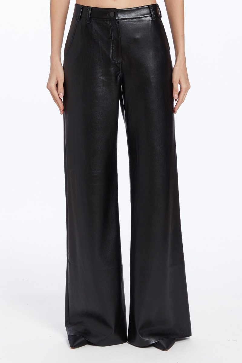 Leather pants, front facing.