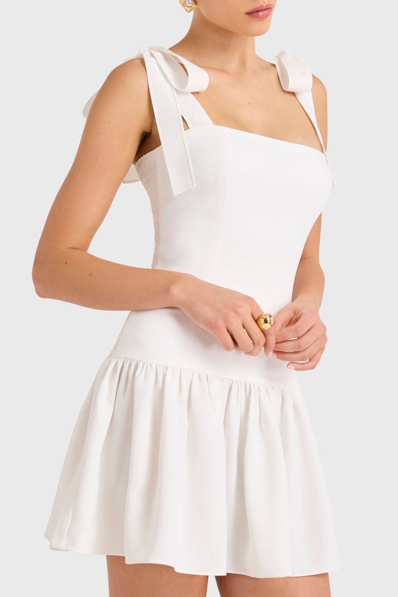 CI 22694 RUDI DRESS IVORY DETAIL