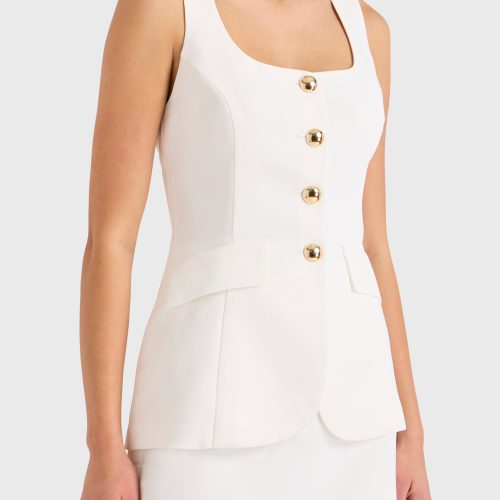 CI 4912 KYA ROMPER IVORY DETAIL