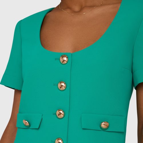 CI 32245 BENTON TOP SEAFOAM DETAIL