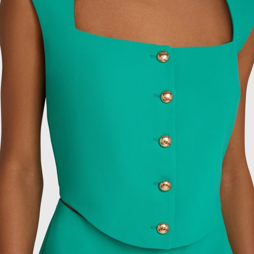 CI 40040 GEORGIE SKORT ROMPER SEAFOAM DETAIL