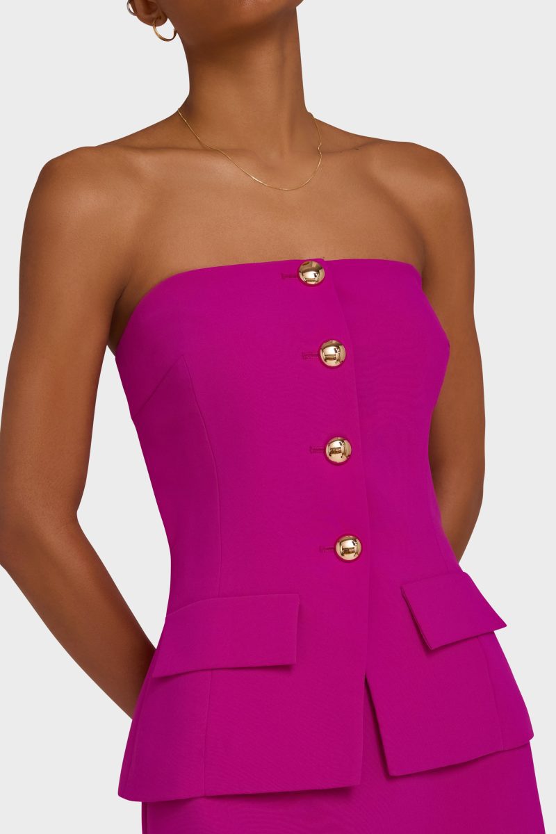 CI 40050 YADIRA SKORT ROMPER NEW ORCHID DETAIL