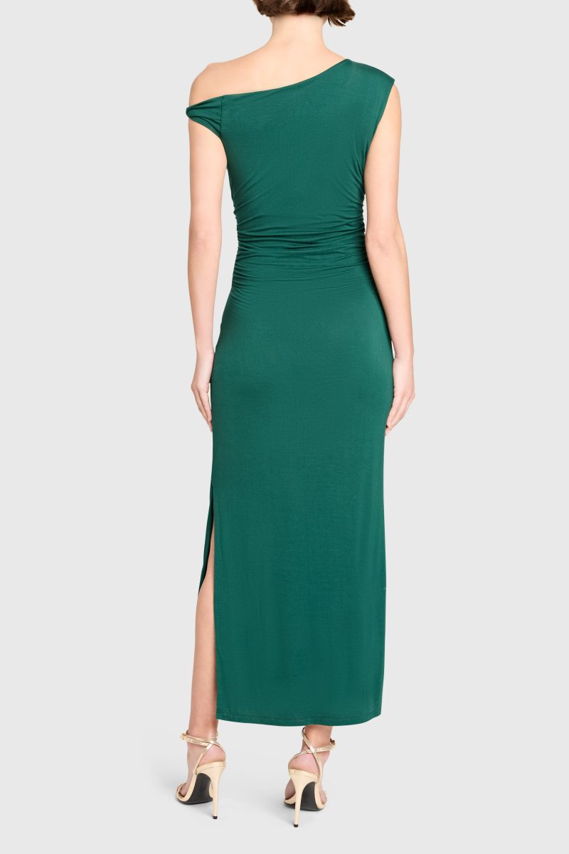 J 22780 JENNAN DRESS HUNTER GREEN BACK