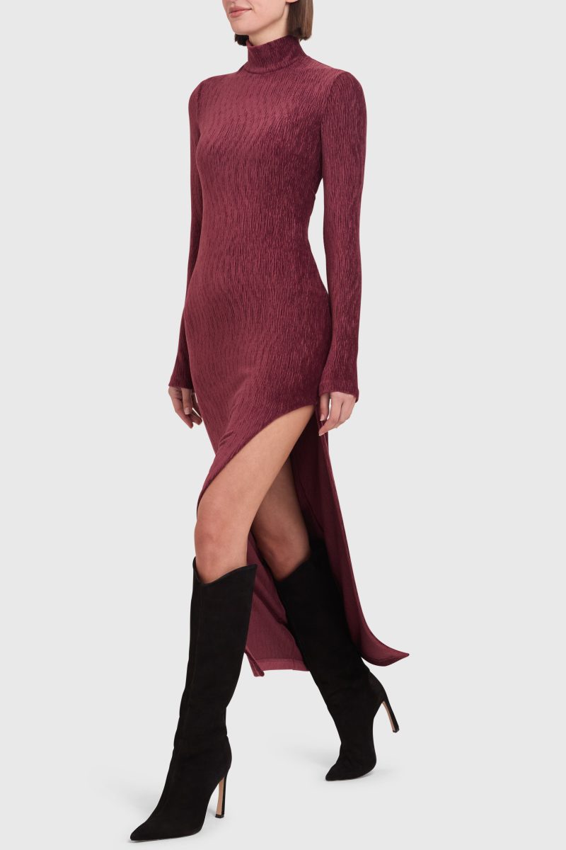 J 22604CKN SECORA DRESS BURGUNDY A