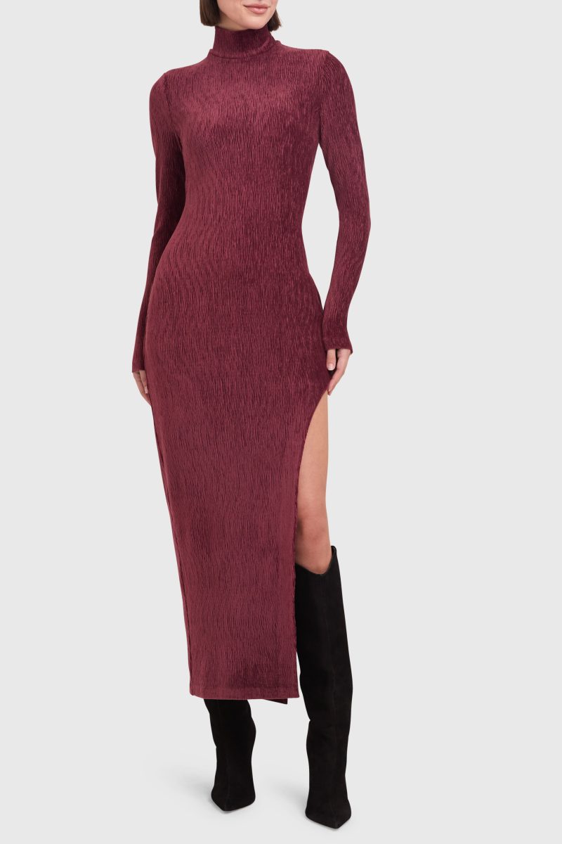 J 22604CKN SECORA DRESS BURGUNDY B