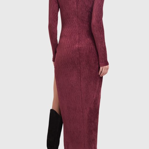 J 22604CKN SECORA DRESS BURGUNDY BACK