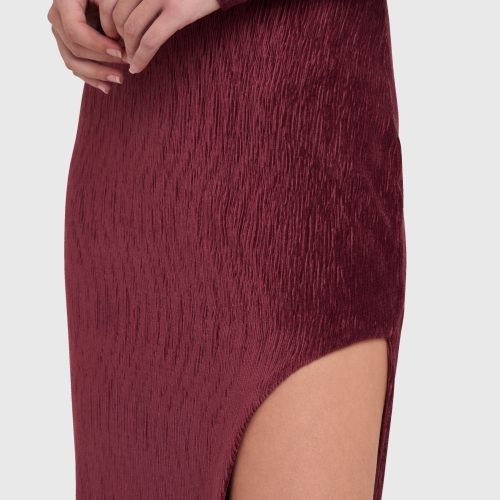 J 22604CKN SECORA DRESS BURGUNDY DETAIL