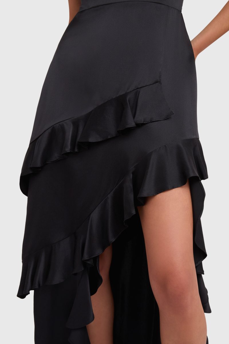 SC 22318 MAGNOLIA SILK MAXI BLACK DETAIL