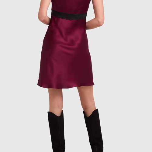 SC 22738 SLIP DRESS BURGUNDY BACK