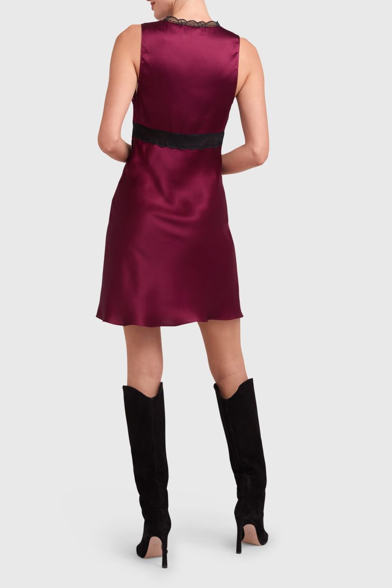 SC 22738 SLIP DRESS BURGUNDY BACK