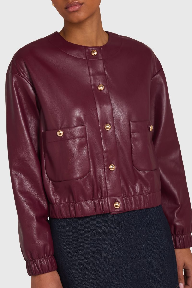 SL 32332 ROCCO JACKET BURGUNDY DETAIL