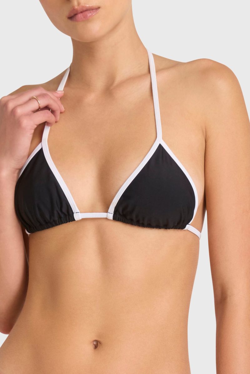 SWM 8301 CBK Sunnie Bikini Top BlackWhite 036