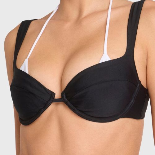 SWM 8302 CBK Lazio Bikini Top BlackWhite 077