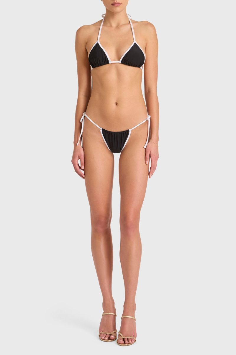 SWM 8401 CBK Sunnie Bikini Bottom BlackWhite 007