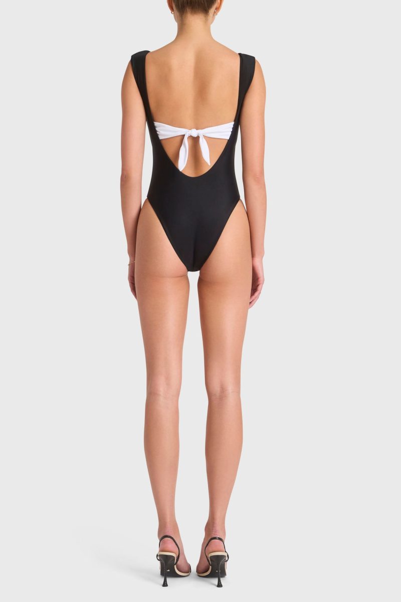 SWM 8501 CBK Alba One Piece BlackWhite BACK