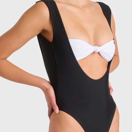 SWM 8501 CBK Alba One Piece BlackWhite DETAIL