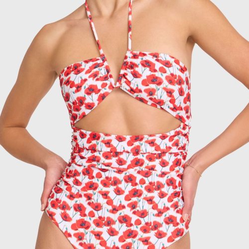 SWM 8505 PF Seneca One Piece Poppy Print DETAIL