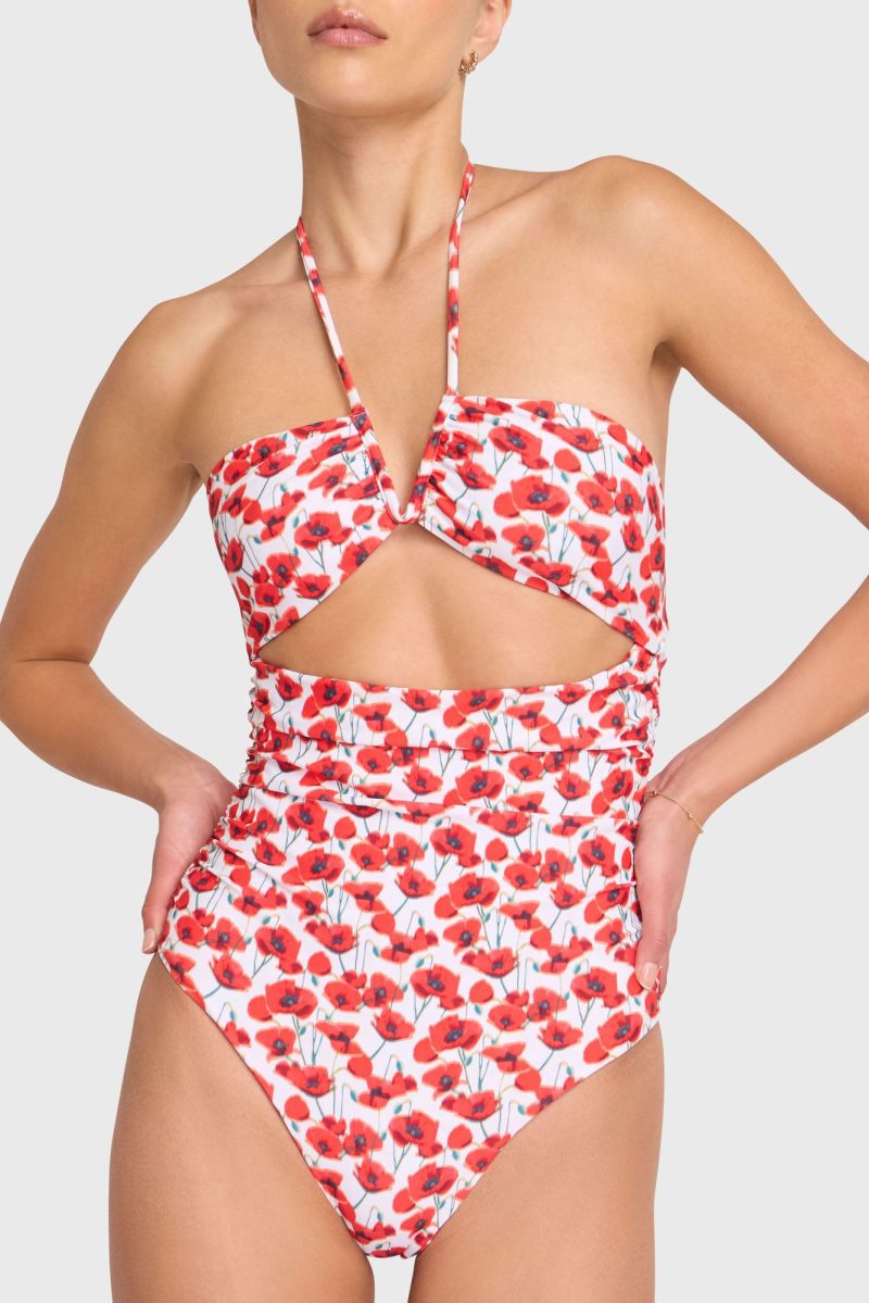 SWM 8505 PF Seneca One Piece Poppy Print DETAIL