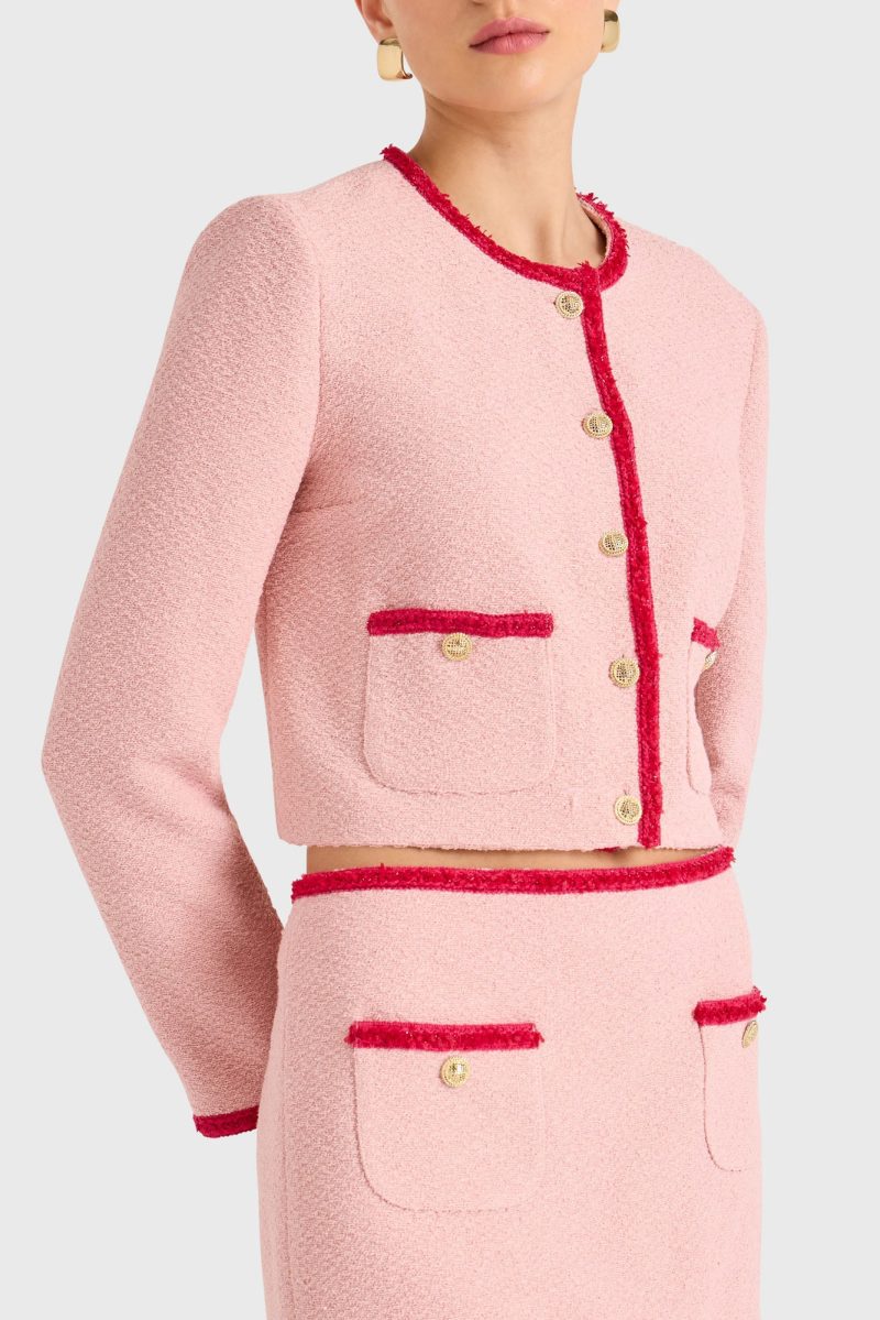 TW 32282LOMLGT BRASWELL JACKET PINK MULTI DETAIL