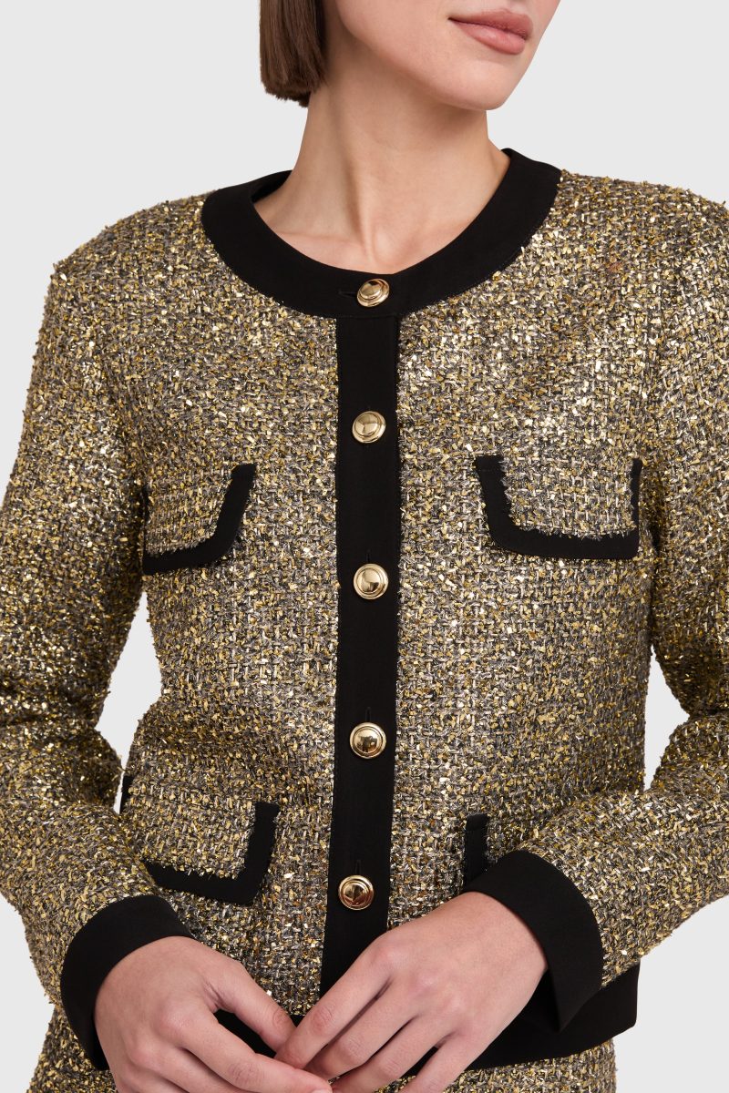 TWCI 32244TIN PAXTON JACKET GOLD BLACK DETAIL