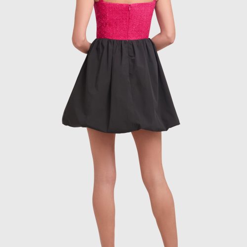 TWGA 22379MAA CHRISTINE DRESS PINK BLACK BACK