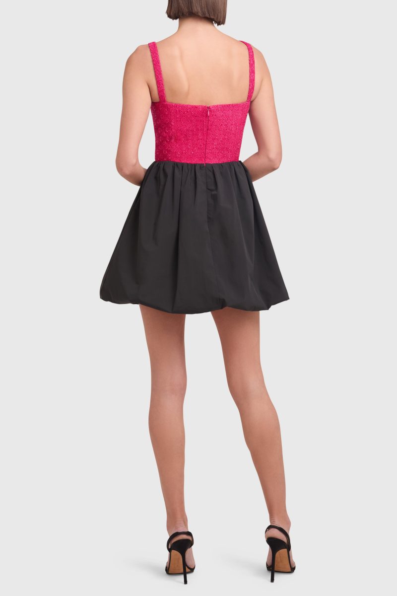 TWGA 22379MAA CHRISTINE DRESS PINK BLACK BACK